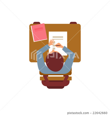 Male Student With Textbook From Above 22642660