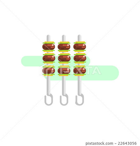 Meat On Skewers Illustration Meat On Skewers Illustration 22643056