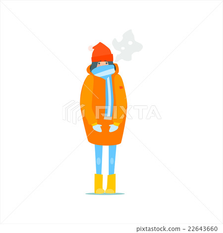 Girl In Orange Winter Coat 22643660