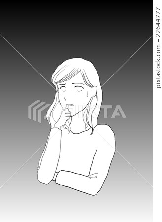 一個女人咬指甲 一個女人咬指甲 22644777