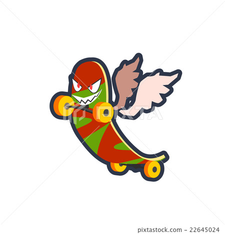 Winged Skatebord Character 22645024