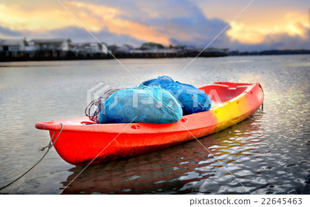 fishery kayak with traw for catct the fish 22645463