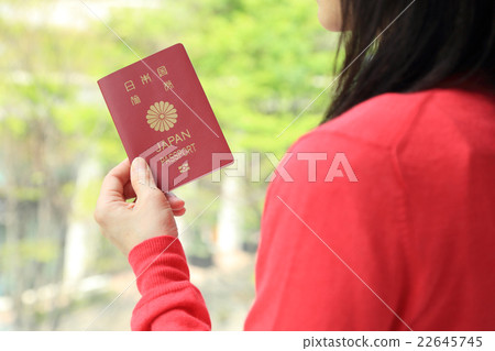 A woman's hand with a passport A woman's hand with a passport 22645745