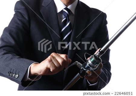Businessman fishing in a suit 22646051