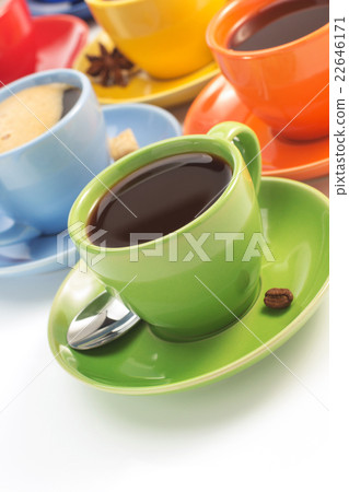 cup of coffee on white cup of coffee on white 22646171