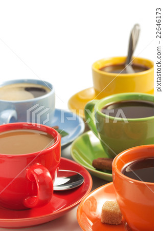 cup of coffee on white cup of coffee on white 22646173