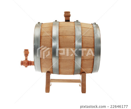 Oak Barrel On White Oak Barrel On White 22646177