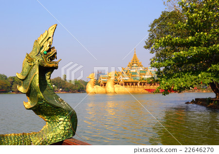 Head of snake Karaweik in Yangon Head of snake Karaweik in Yangon 22646270