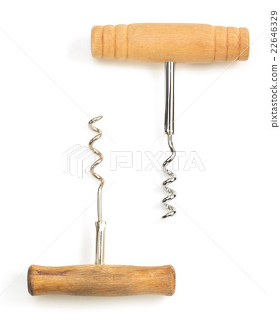 wine corkscrew on white 22646329