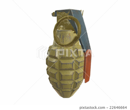 Mk2 grenade 3D illustration on white background  22646664