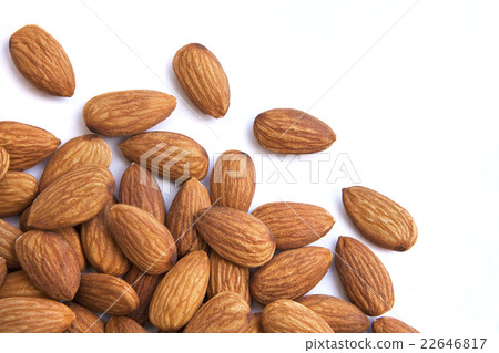 almonds on white background almonds on white background 22646817