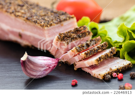 bacon in spices and vegetables bacon in spices and vegetables 22646913