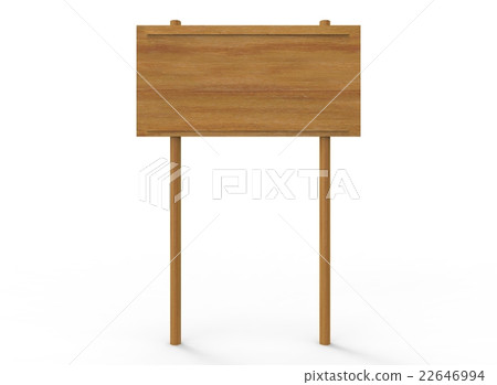 simple road sign. icon for game or web. wooden 22646994