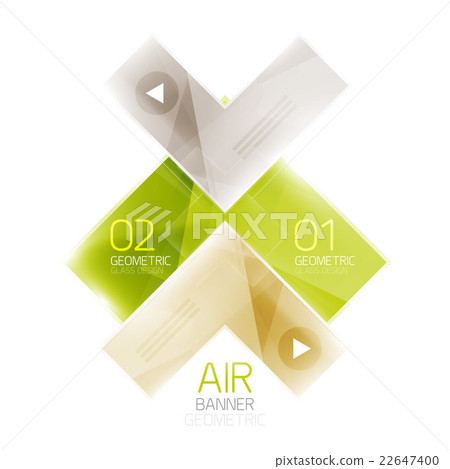 Color glossy glass arrow banner 22647400