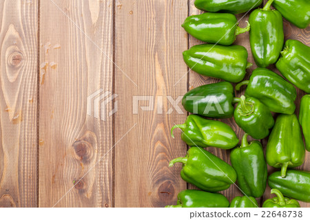 Fresh farmers garden bell peppers on table 22648738