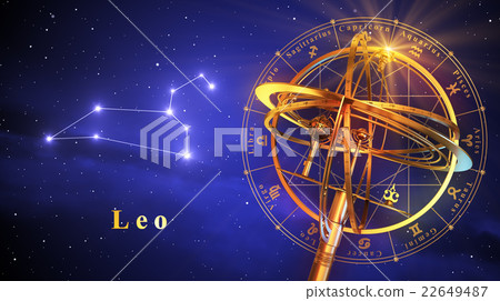 Armillary Sphere And Constellation Leo 22649487