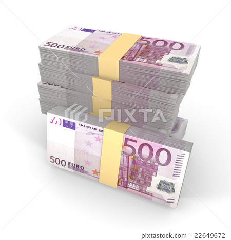 Small pile of 500 euro banknotes isolated on white Small pile of 500 euro banknotes isolated on white 22649672