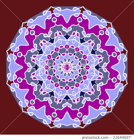 Ornament oriental color card cover with mandala 22649897