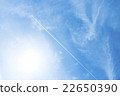 Airplane cloud and blue sky 22650390