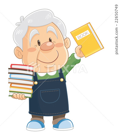 A comical cute person who organizes books at bookstores and libraries | Iwasa Masayoshi 22650749