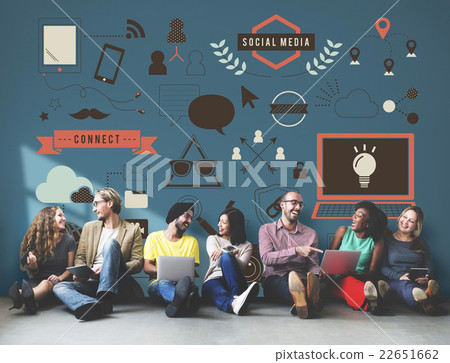 Social Media Networking Internet Technology Concept Social Media Networking Internet Technology Concept 22651662