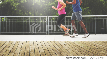 Activity Cardio Cheerful Couple Exercise Togetherness Concept Activity Cardio Cheerful Couple Exercise Togetherness Concept 22651796