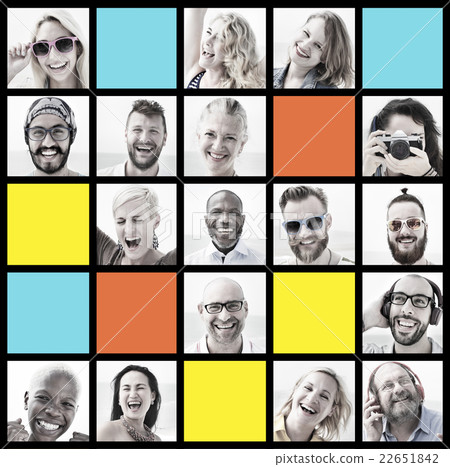 People Set of Faces Diversity Human Face Concept 22651842