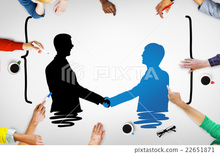 Handshake Greeting Corporate Deal Collaboration Concept Handshake Greeting Corporate Deal Collaboration Concept 22651871