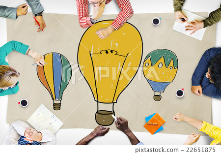 Hot Air Balloon Bulb Ideas Imagination Flight Concept 22651875