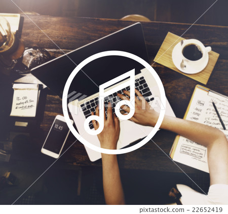 Melody Music Sound Key Artistic Icon Sign Concept 22652419