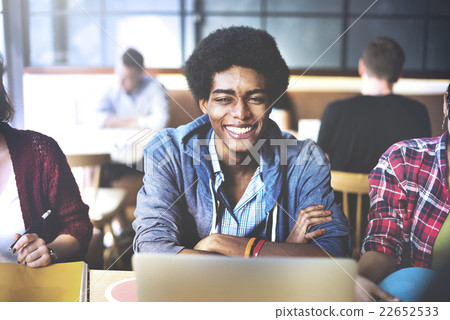 African Descent Man Student University Young Cheerful Concept 22652533
