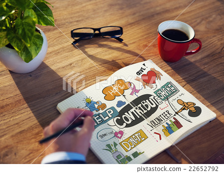 Contribute Corporate Collaboration Support Contribution Concept 22652792