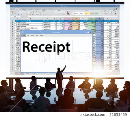 Receipt Receipts Cost Expenses Financial Spend Concept 22653469