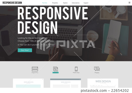 Responsive Design Layout Media Content Browser Concept Responsive Design Layout Media Content Browser Concept 22654202