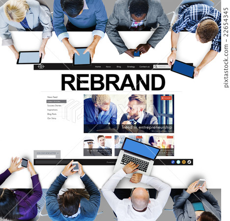 Rebrand Strategy Marketing Image Corporate Brand Concept Rebrand Strategy Marketing Image Corporate Brand Concept 22654345