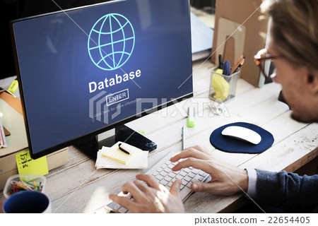 Database Storage Online Technology Internet Globe World Concept 22654405