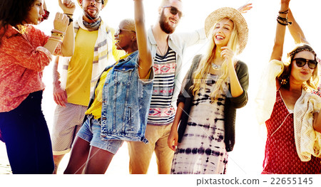 Teenagers Friends Beach Party Happiness Concept Teenagers Friends Beach Party Happiness Concept 22655145