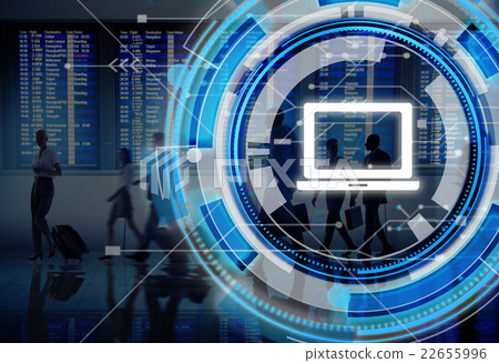 Digital Blue Hud Interface Laptop Concept 22655996