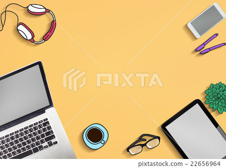 Copy Space Laptop Socia Media Desktop Concept 22656964