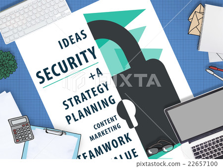 Security Strategy Content Surveillance Lock Concept Security Strategy Content Surveillance Lock Concept 22657100