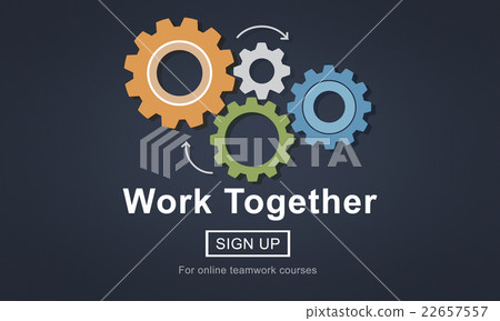 Work Together Teamwork Collaboration Union...-插圖素材 [22657557] - PIXTA圖庫