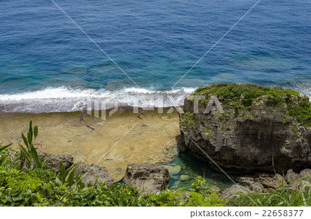 Blue sea view of Itoman City, Okinawa 22658377