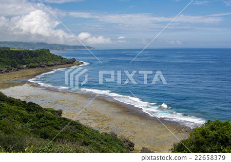 Blue sea view of Itoman City, Okinawa 22658379