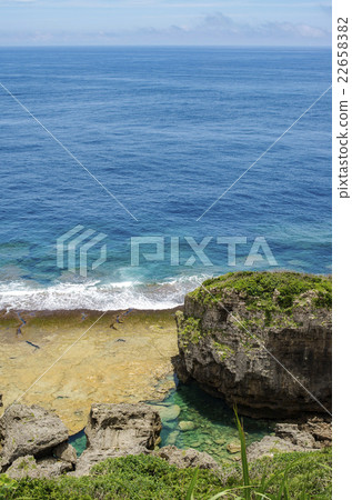 Blue sea view of Itoman City, Okinawa 22658382