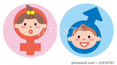 嬰孩兒童性別例證 嬰孩兒童性別例證 22658767