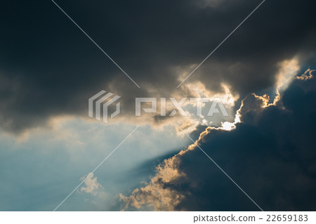 Sun shining through the clouds Sun shining through the clouds 22659183