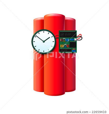 Terrorism time bomb. Tnt with clock 22659410
