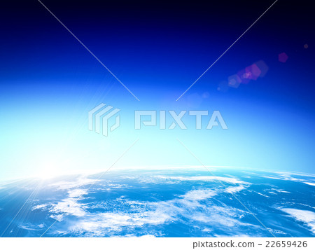 地球和冉冉升起的太陽 地球和冉冉升起的太陽 22659426