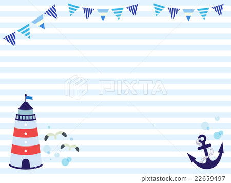 Marine Sea Frame - Stock Illustration [22659497] - PIXTA