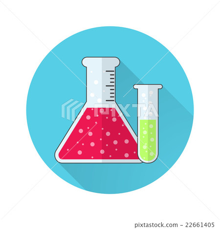 test tube flat icon 22661405